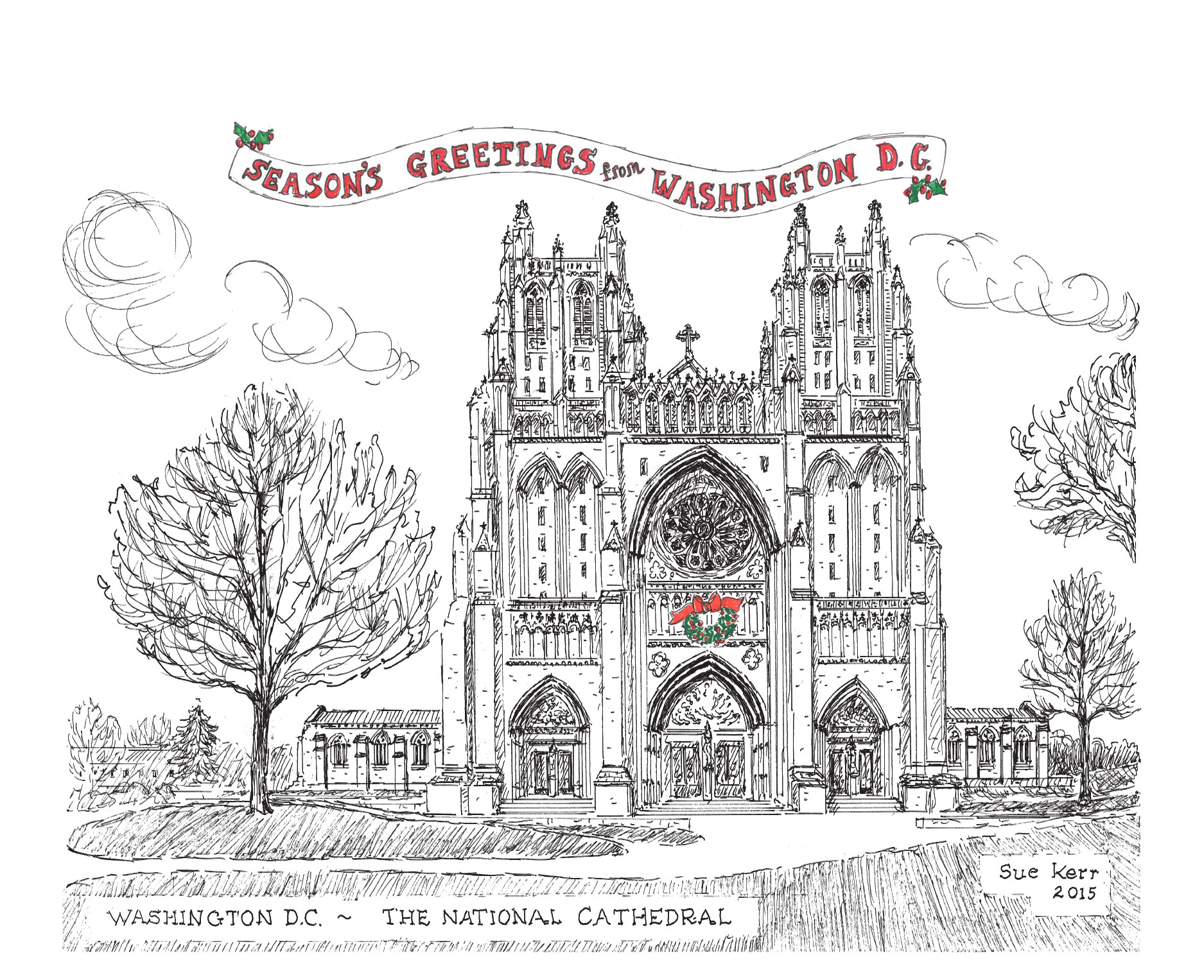 MixandMatch Washington DC Christmas Cards SK CitySkapes